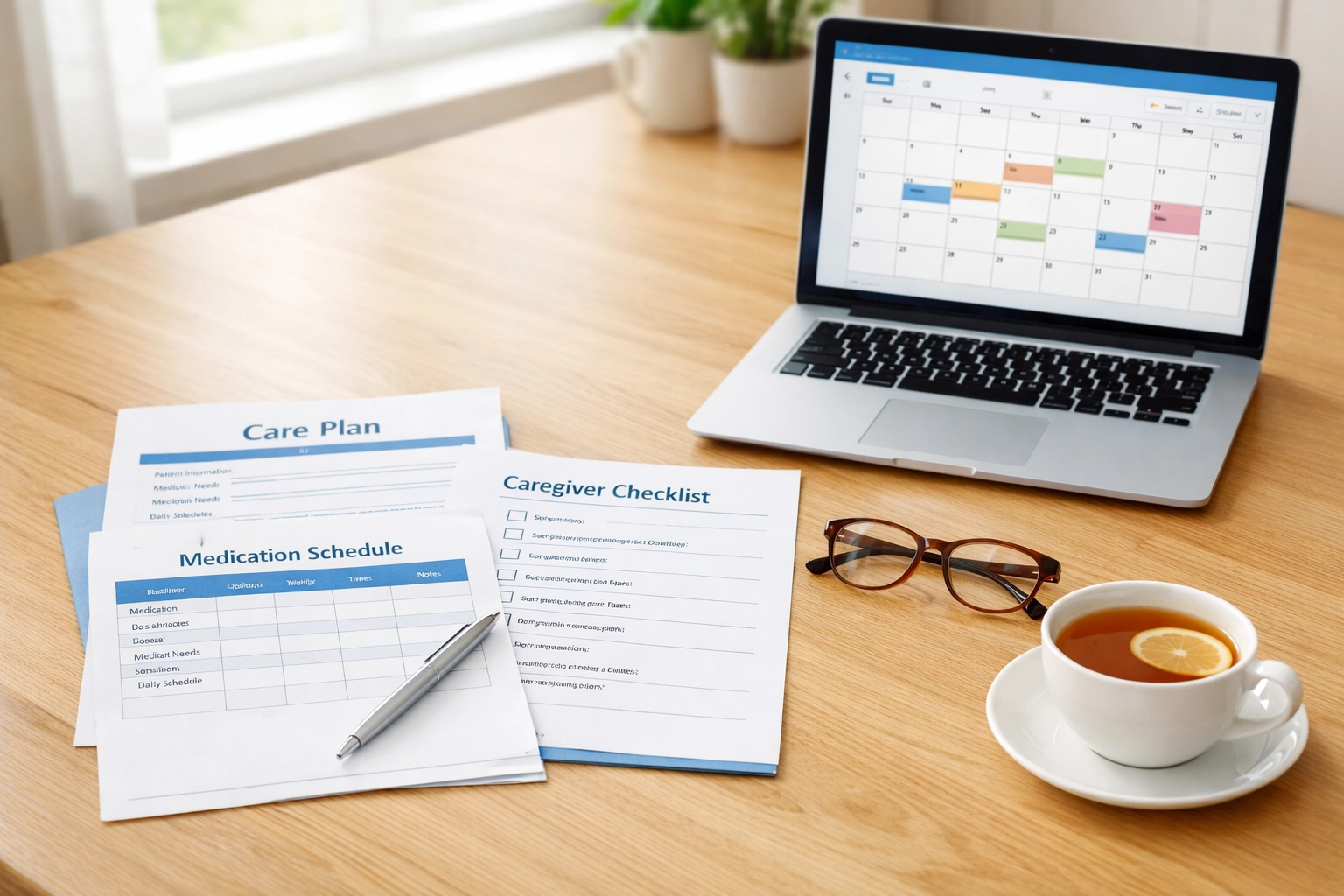 Care agency paperwork and administrative documents for Southampton families