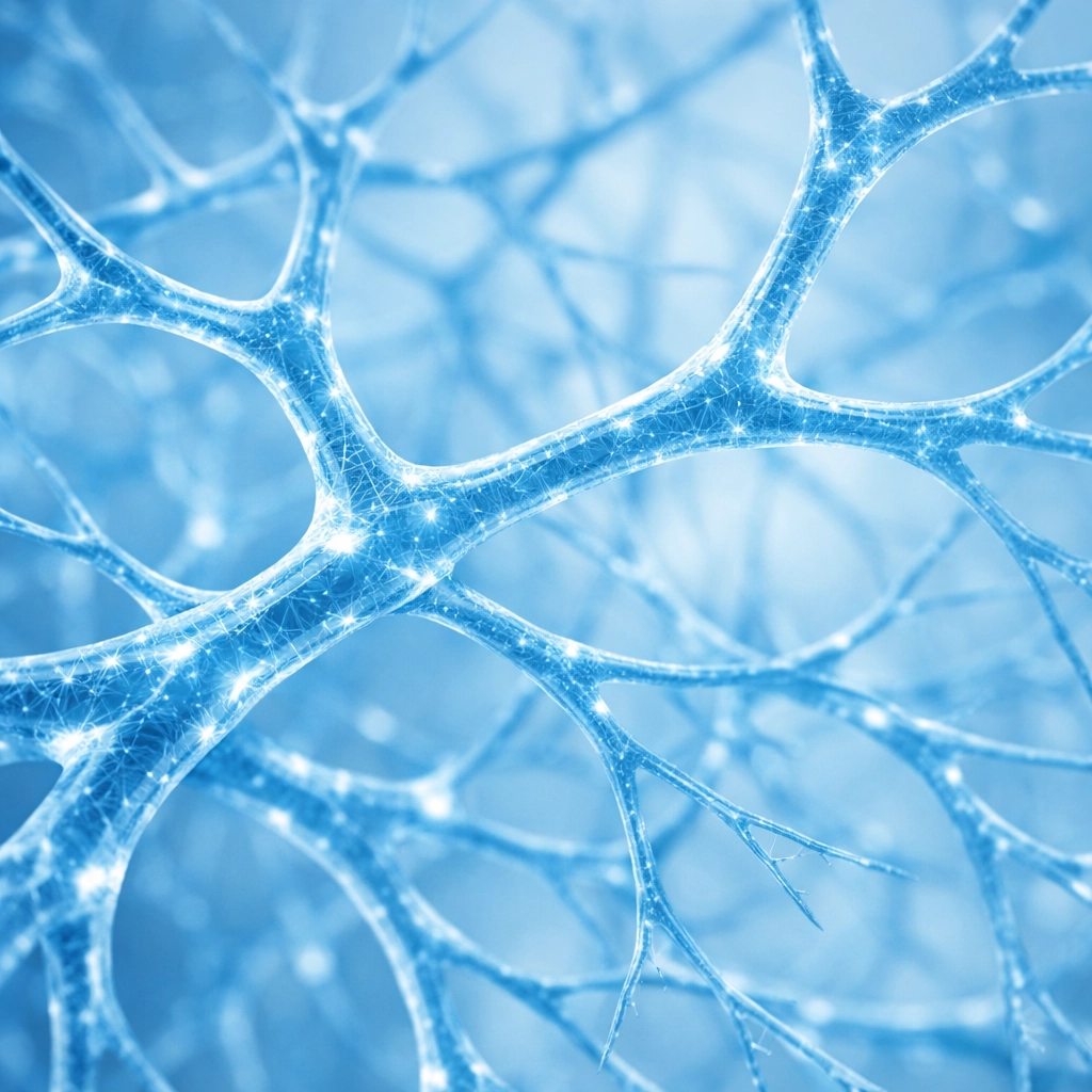 Microscopic view of vascular capillary networks illustrating BPC-157's role in angiogenesis and tissue repair.