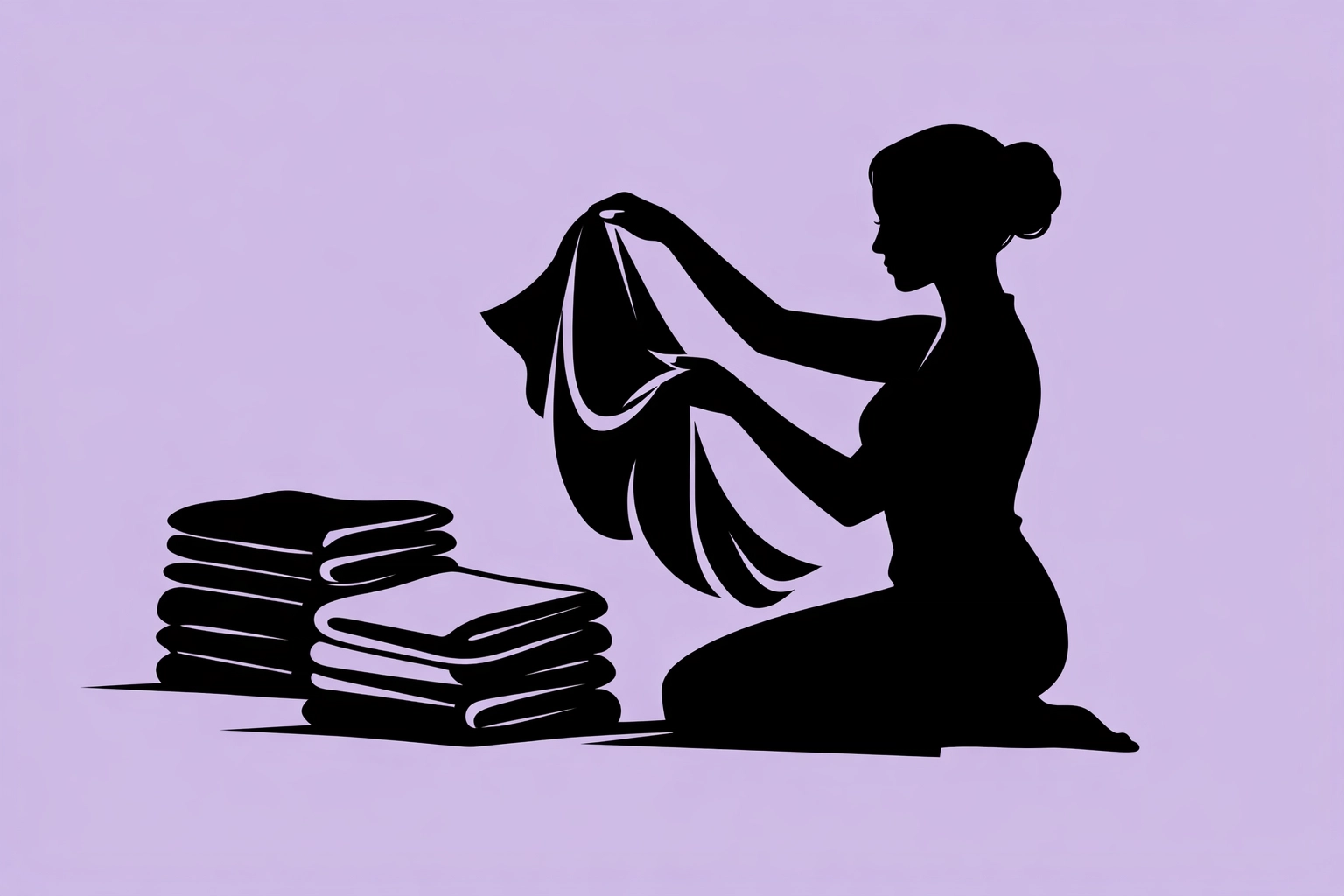 Professional maid folding laundry as part of Liverpool cleaning service