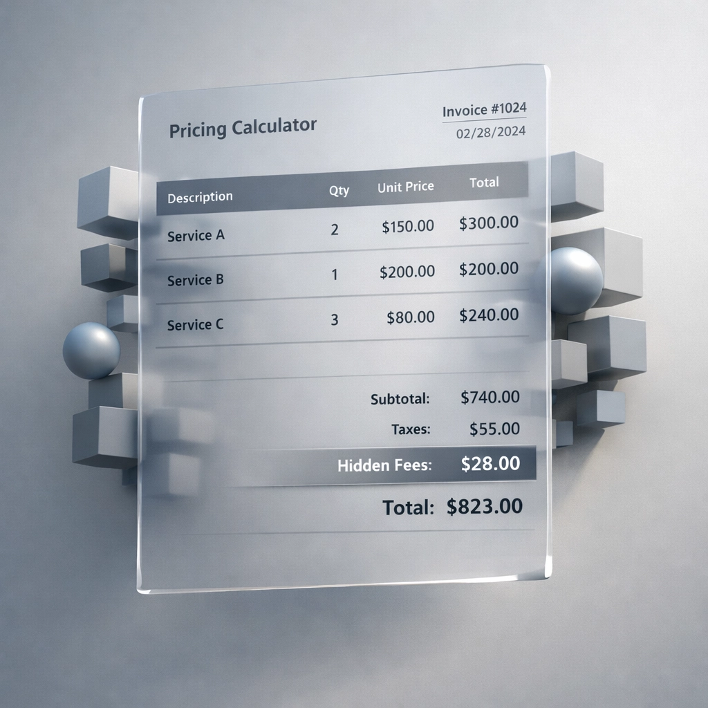 Service Fusion pricing structure revealing hidden add-on costs beyond base price