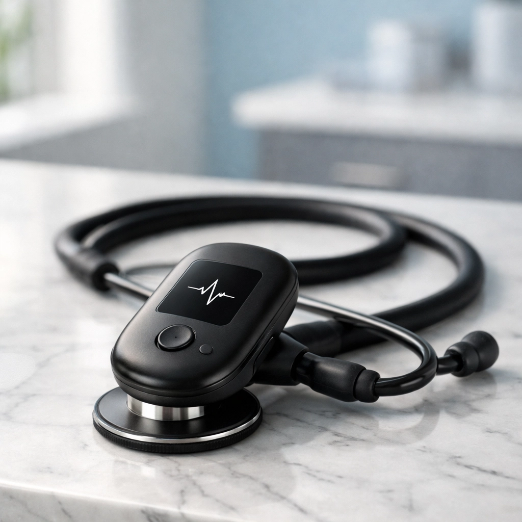 Modern stethoscope in a luxury office, highlighting internal medicine doctor expertise in Naples, FL.