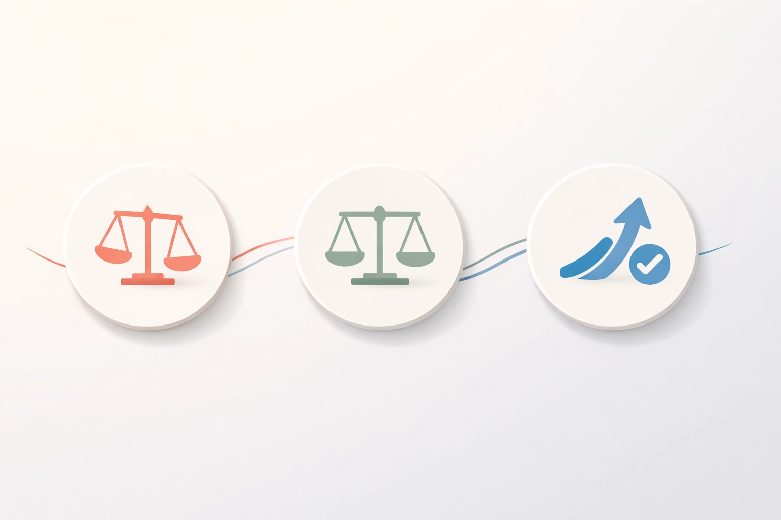 Three-step sciatica recovery system showing balance, stabilization, and return to normal