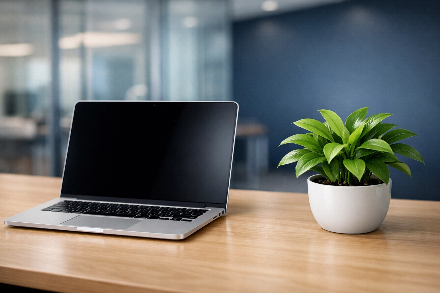 Sanitized, dust-free corporate workstation in Norwood showing professional office cleaning results.