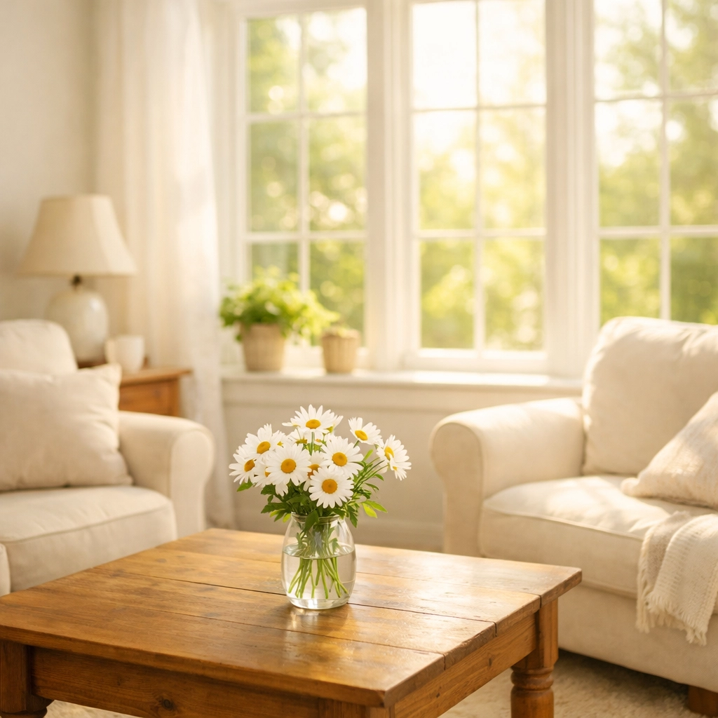 A peaceful and welcoming sunroom in a behavioral health residential program for teenage girls.