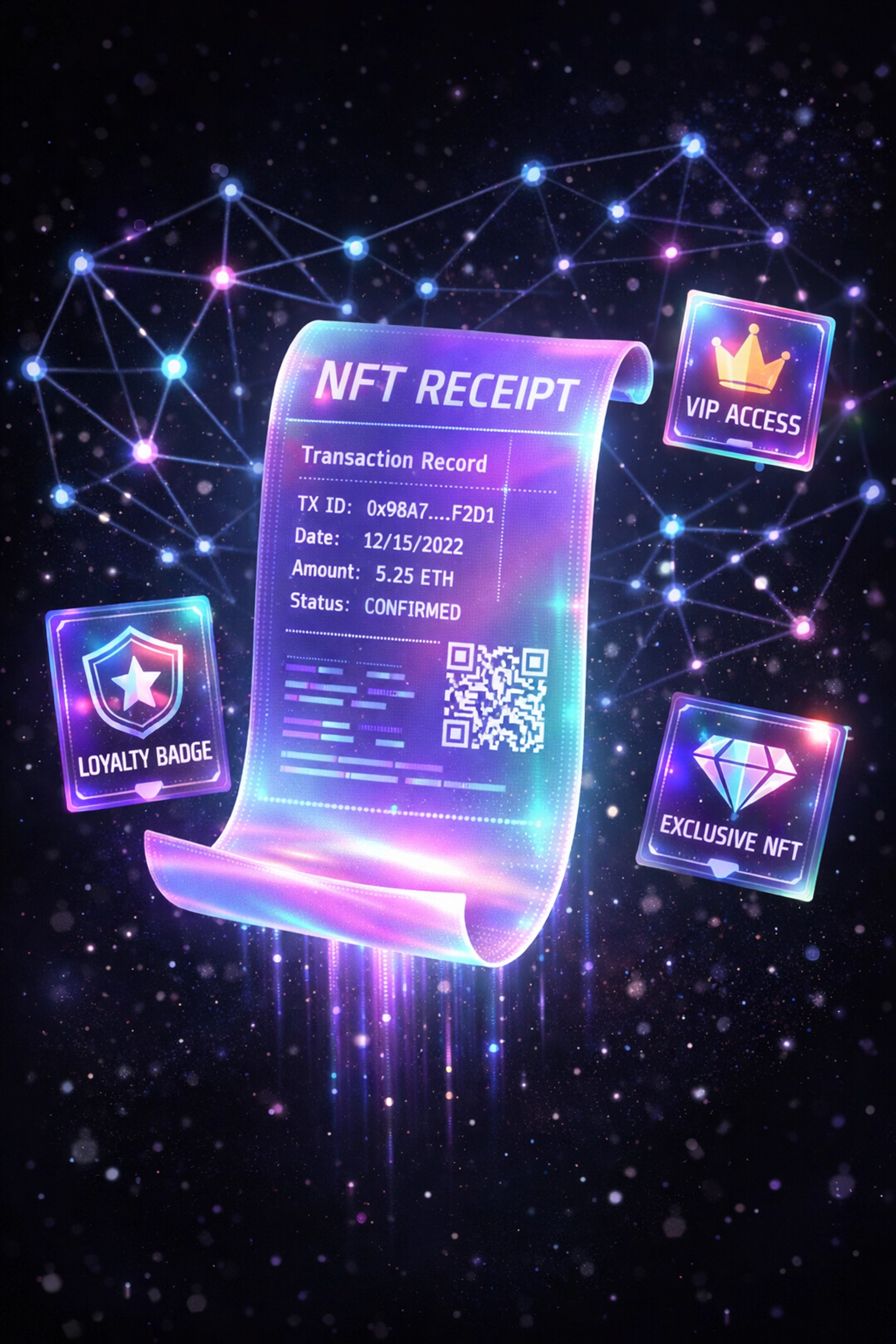 NFT receipt blockchain technology for crypto merchant transactions and loyalty programs