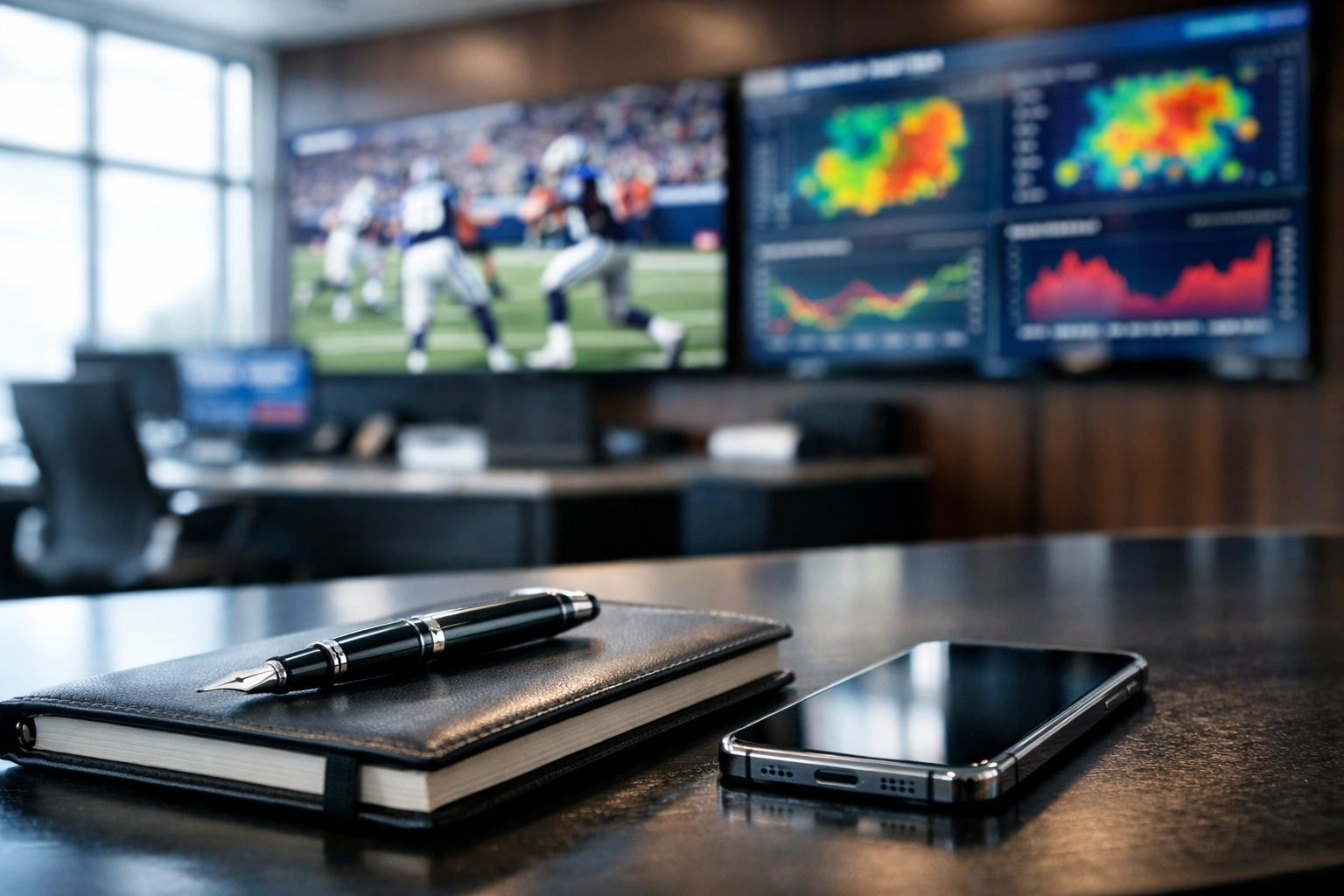 Corporate media center tracking real-time sports marketing analytics and digital engagement.