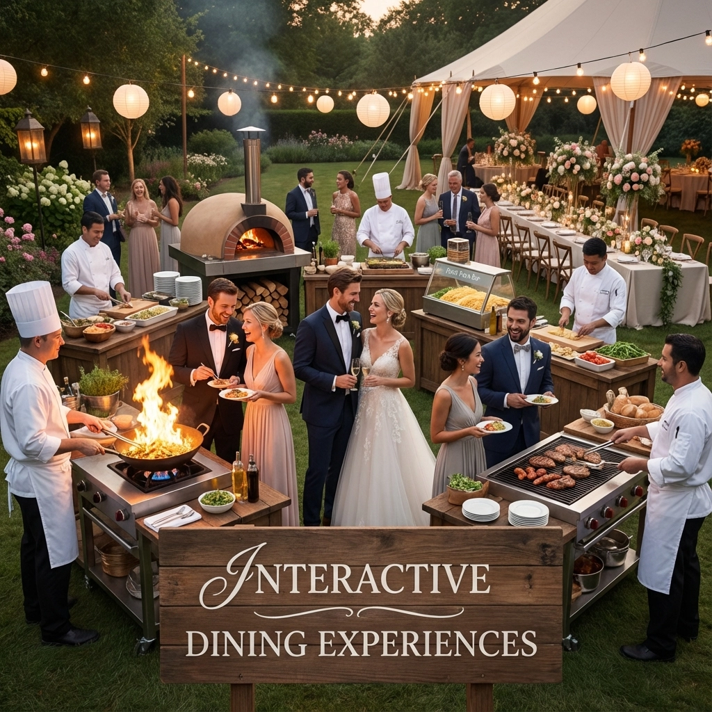 Interactive Dining Experiences and Live Cooking Stations That Will Make Your Wedding Unforgettable