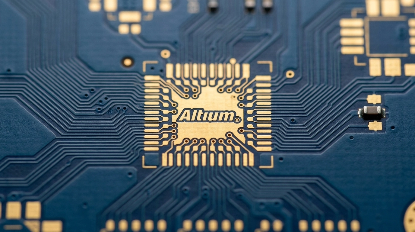 Close-up of a complex 12-layer PCB with high-density routing