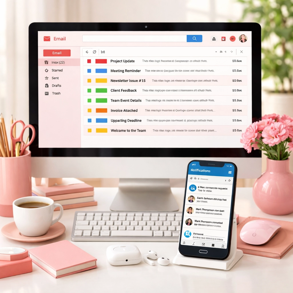 Lead generation workspace showing email marketing and LinkedIn for service businesses