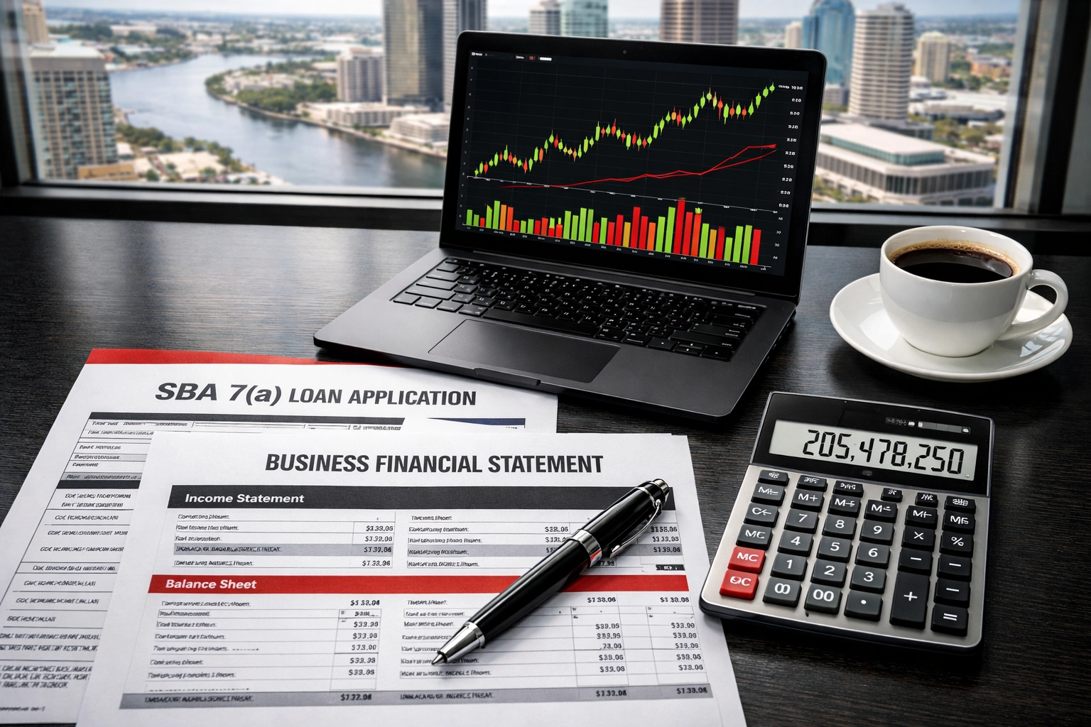 Tampa business financial documents showing $200K+ profitability for SBA loan qualification