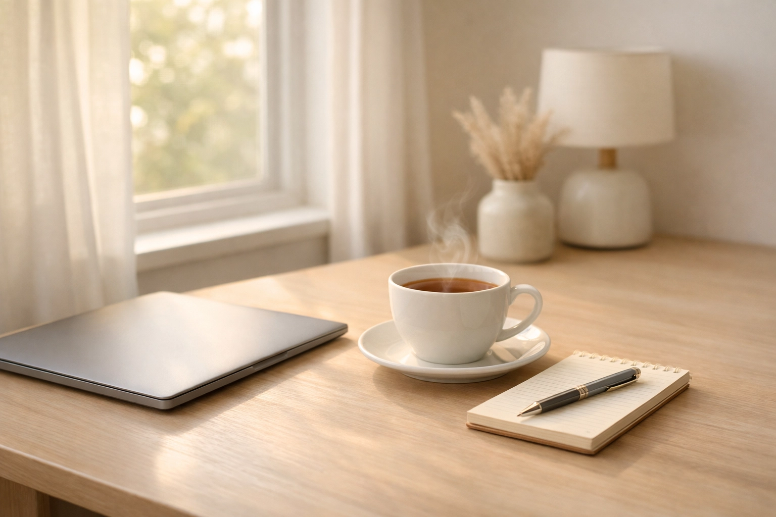 Peaceful office setup representing stress-free professional bookkeeping services