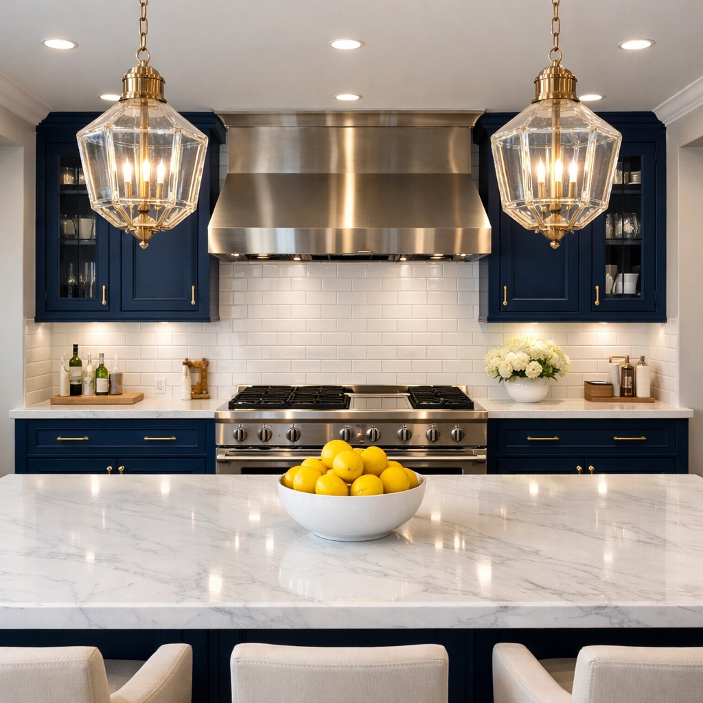 Immaculate gourmet kitchen in Dover following a deep residential cleaning Massachusetts service.