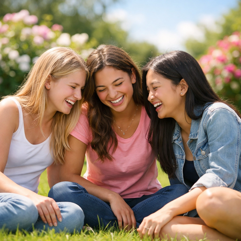 Teens finding connection and belonging in a youth residential treatment center garden.