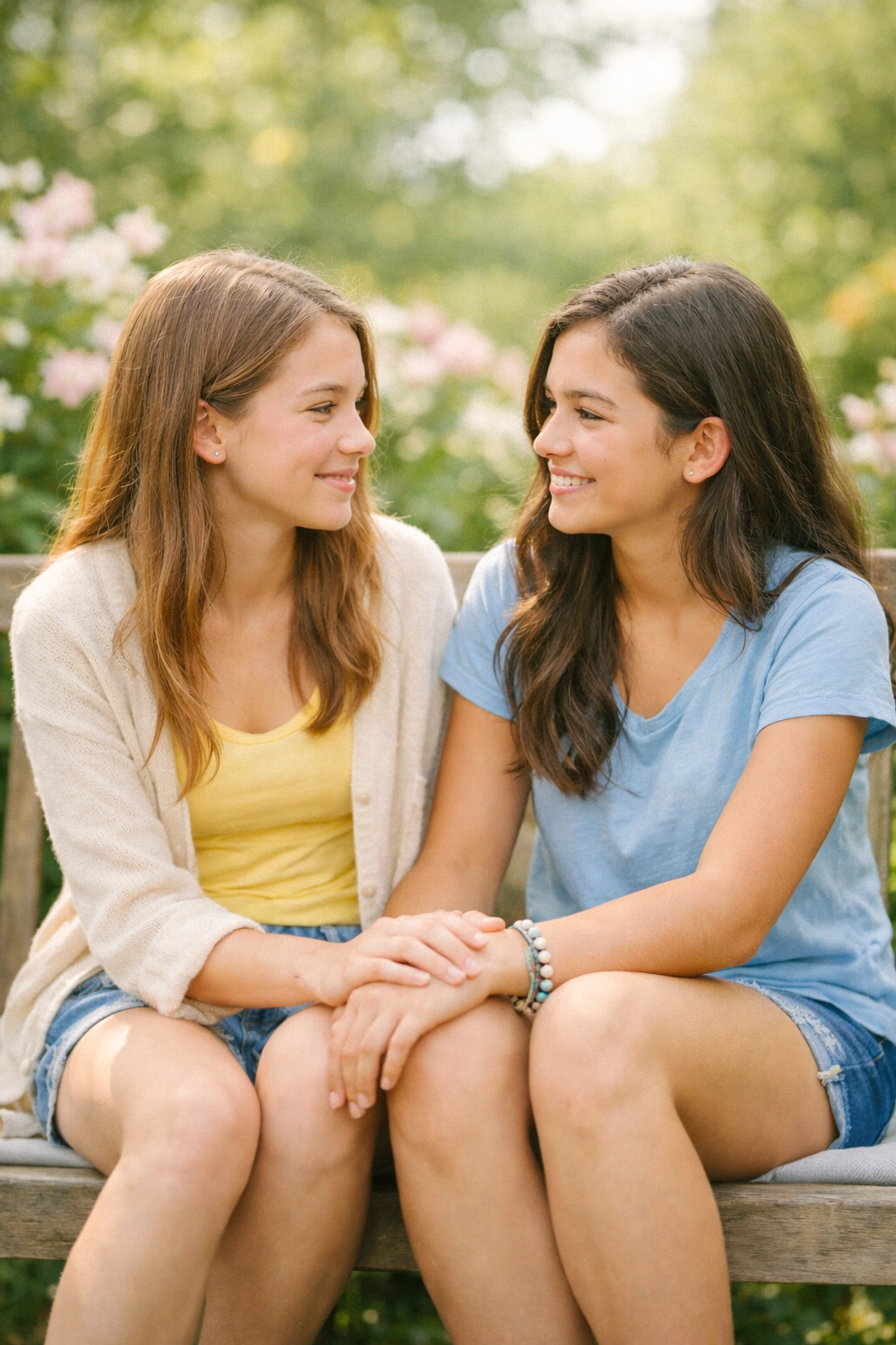 Teen girls building supportive connections in a girl-centered residential treatment for teens.