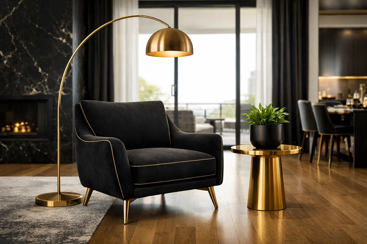 Well-maintained living room documenting the condition of a high-value investment property.