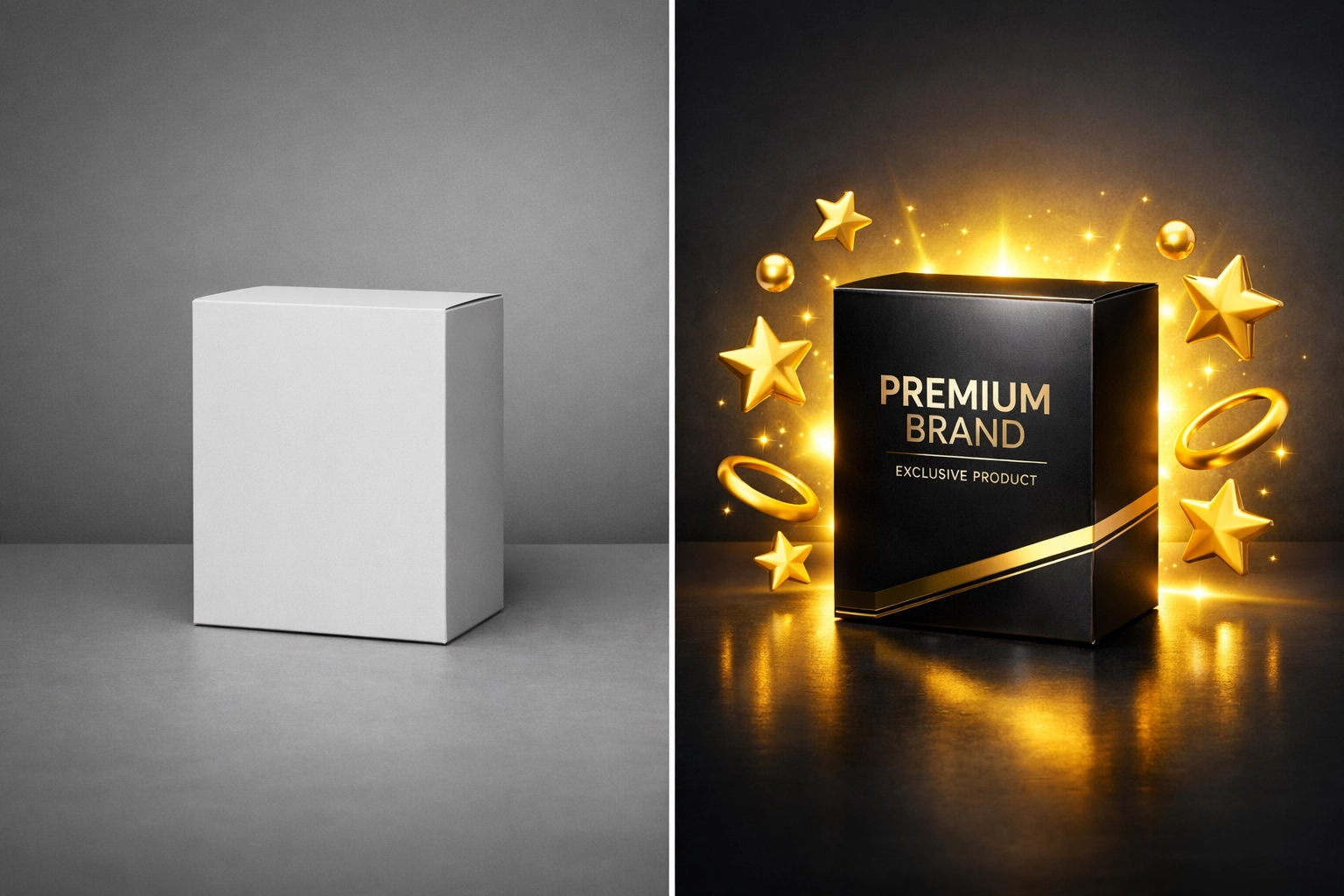 Side-by-side comparison of a standard listing and an optimized Amazon brand managed product page.