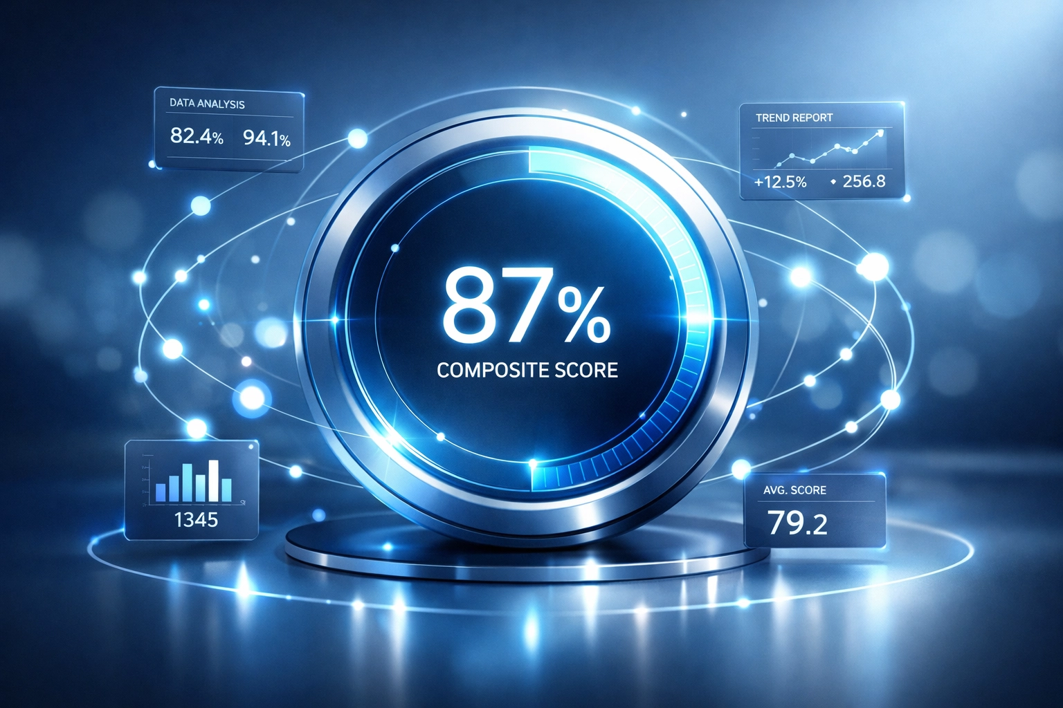 Composite score dashboard displaying predictive analytics for identifying likely home sellers