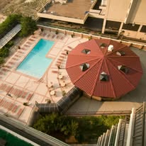 Commercial metal roof pavilion