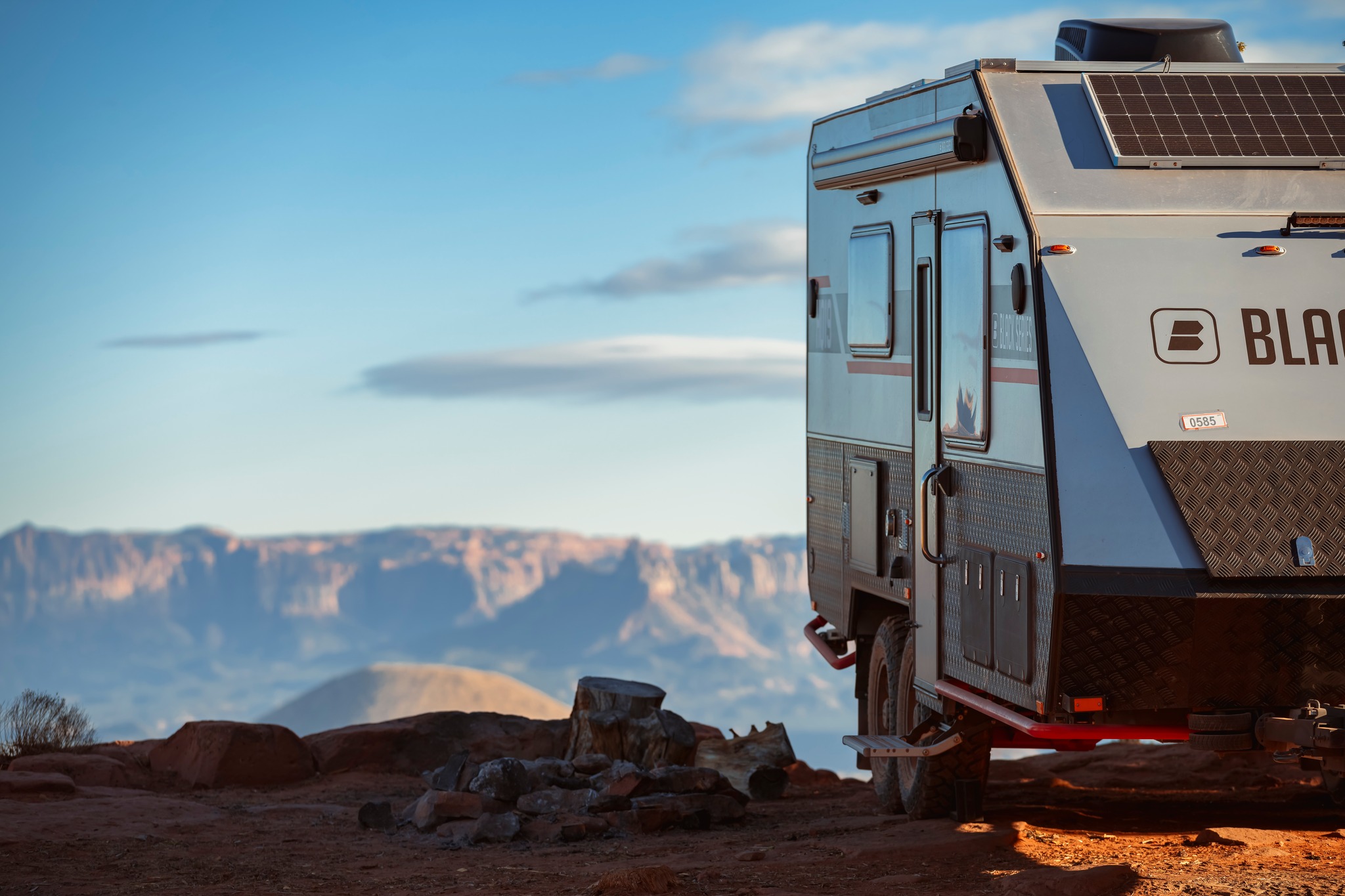 BlackSeries off-road trailer on rugged terrain