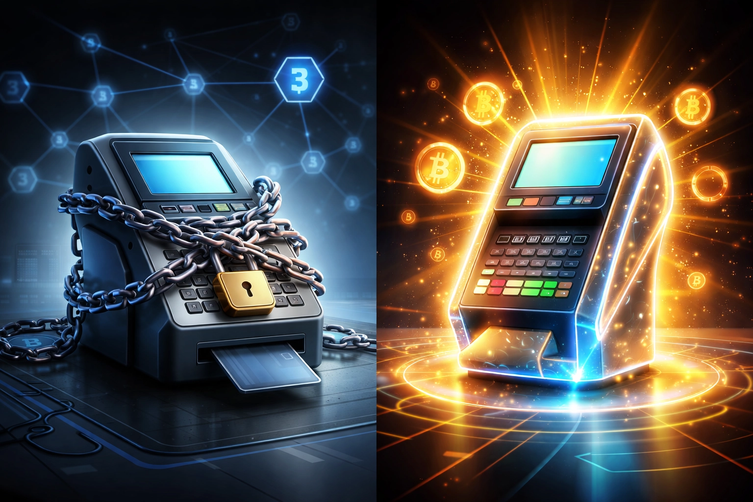 Comparison of custodial vs self-custody crypto payment terminals for small business POS systems