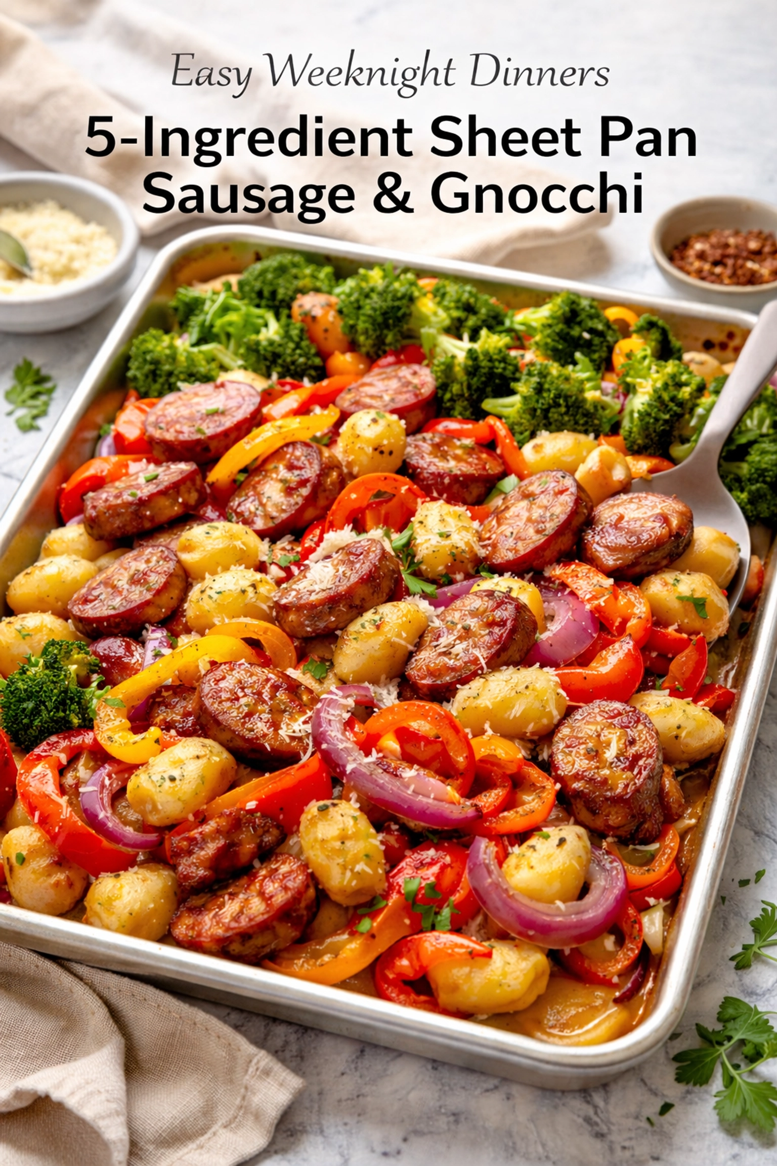 Easy Weeknight Dinner: 5-Ingredient Sheet Pan Sausage and Gnocchi