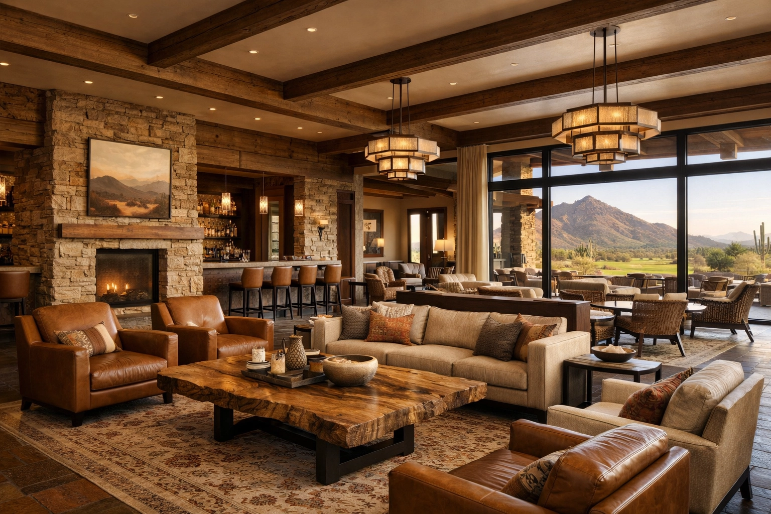 Luxury clubhouse interior at Desert Mountain in Scottsdale, Arizona