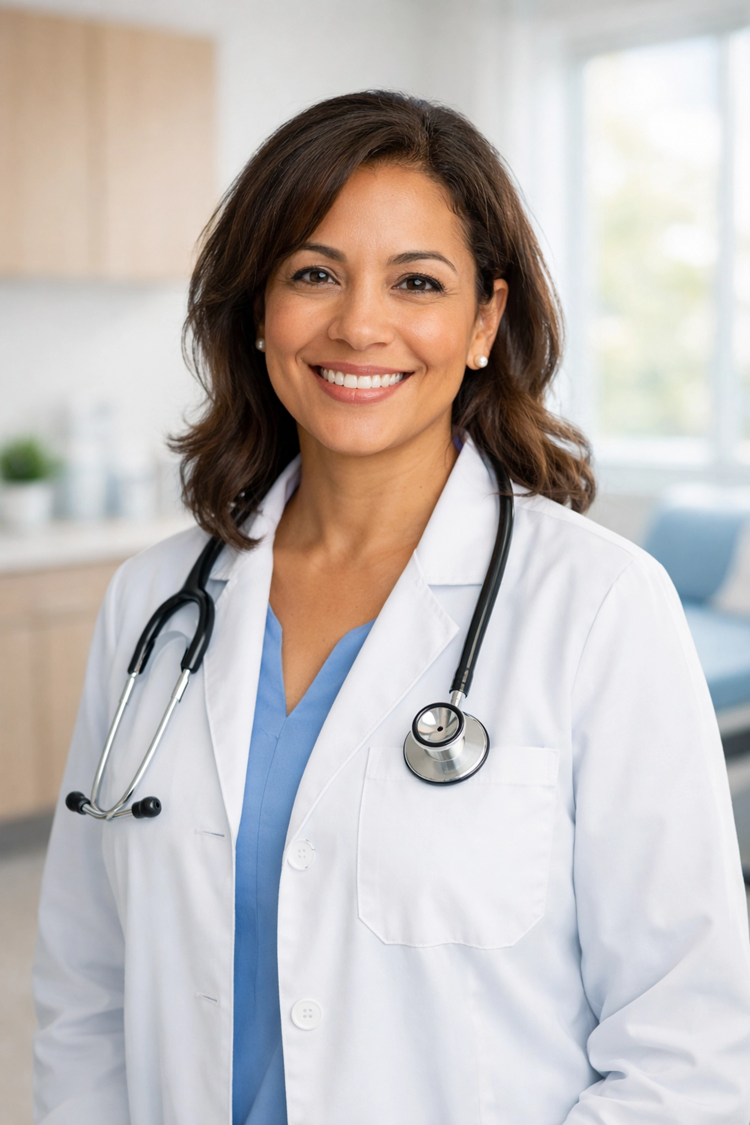 A professional medical provider in a modern clinic discussing GLP-1 weight loss alternatives with a patient.