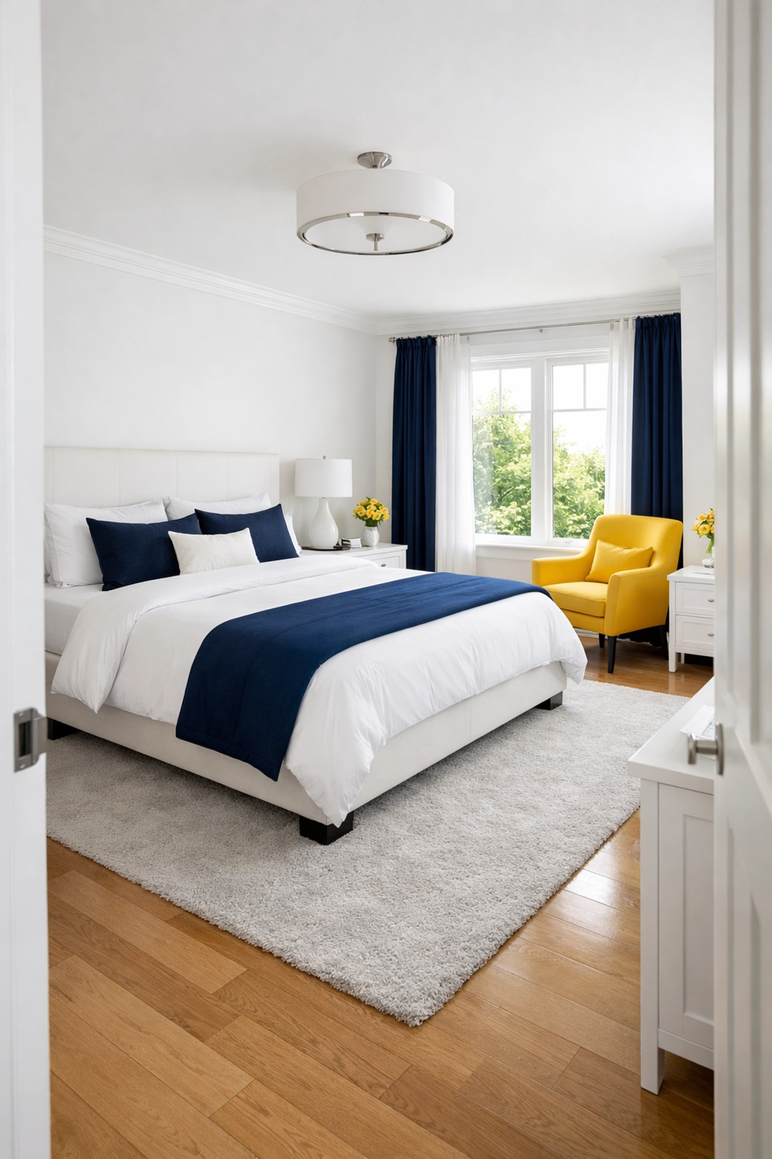 Spotless master bedroom prepared for new tenants with professional move-in/move-out cleaning Lowell.