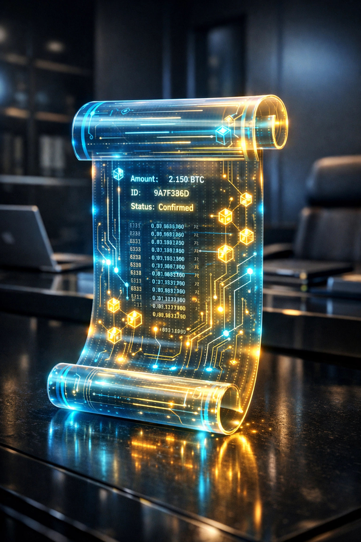 Secure holographic NFT receipt for blockchain accounting and Metaverse shopping transactions on Larecoin.ai.