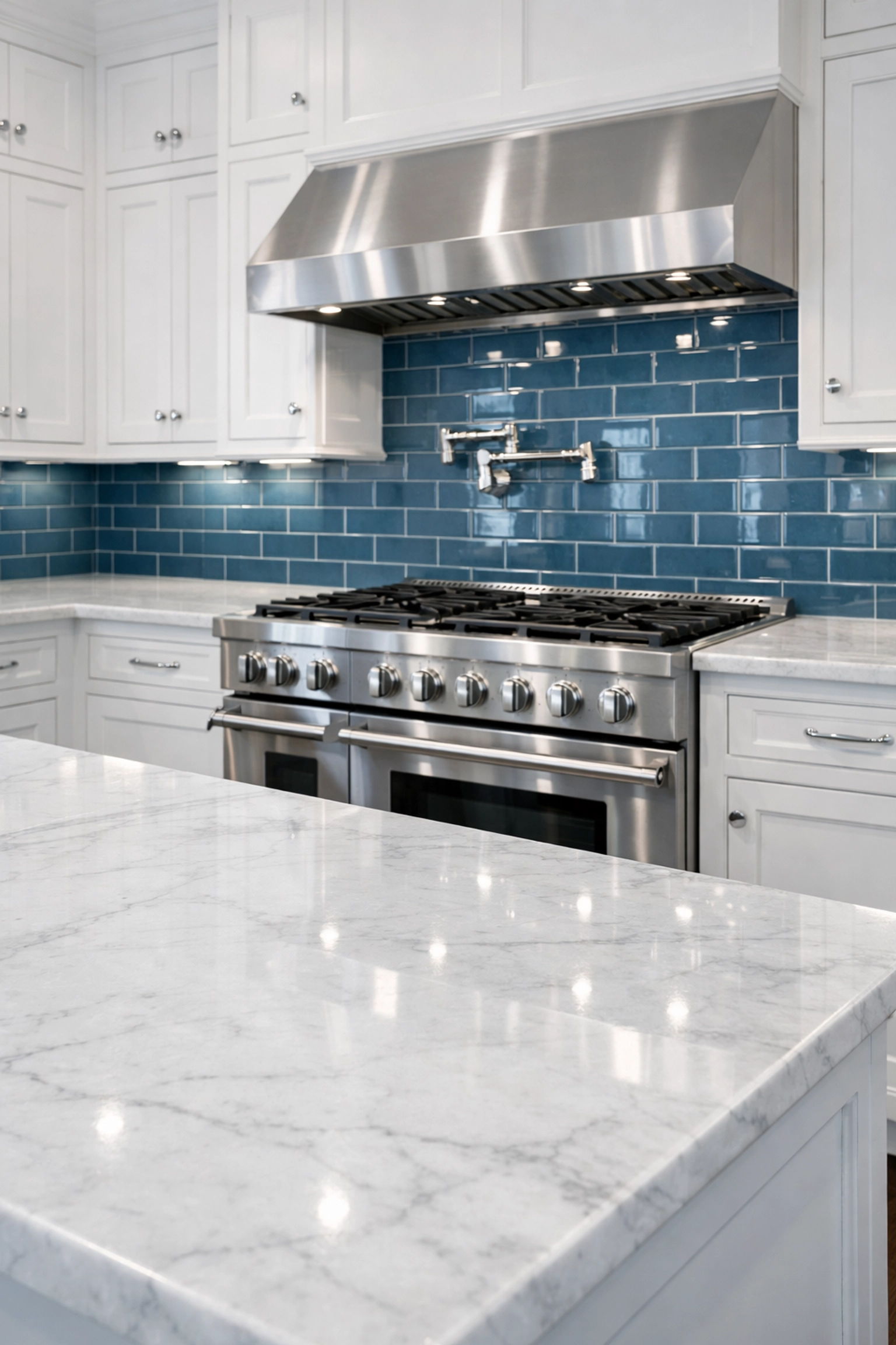 Deep move-out cleaning of a modern Cambridge kitchen with sparkling stainless steel appliances.