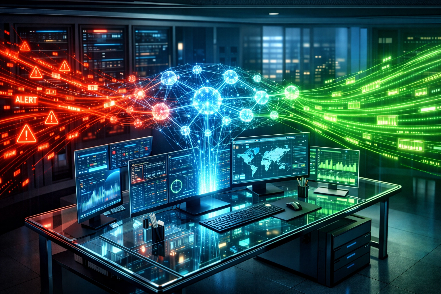 AI-powered alert correlation filtering ServiceNow ITOM infrastructure noise into actionable insights