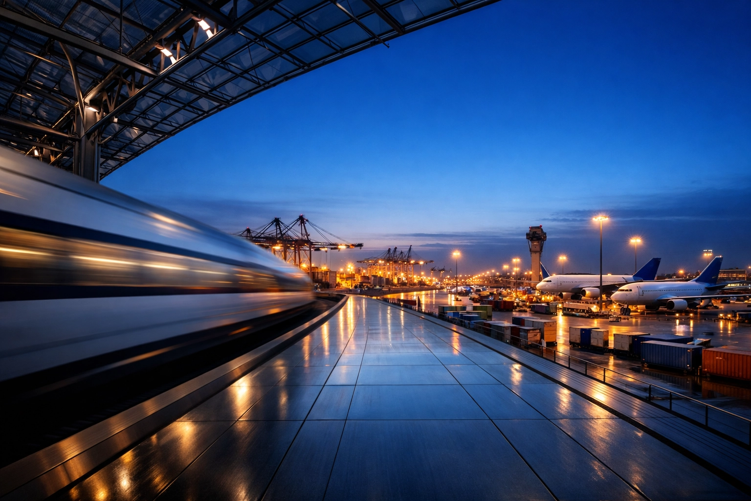 A modern international transportation hub representing specialized consulting solutions for global industries.