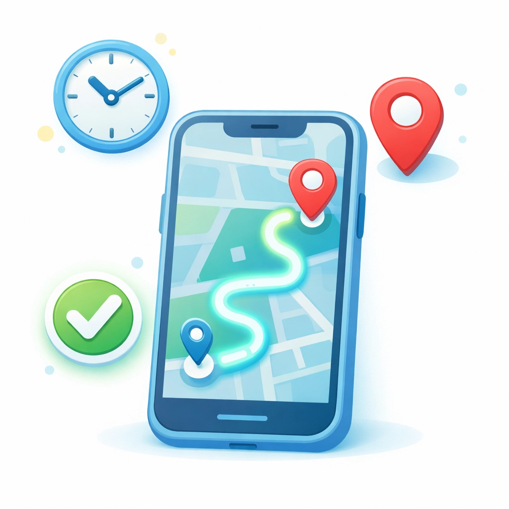 Smartphone mileage app with GPS tracking and automatic recording features for tax savings