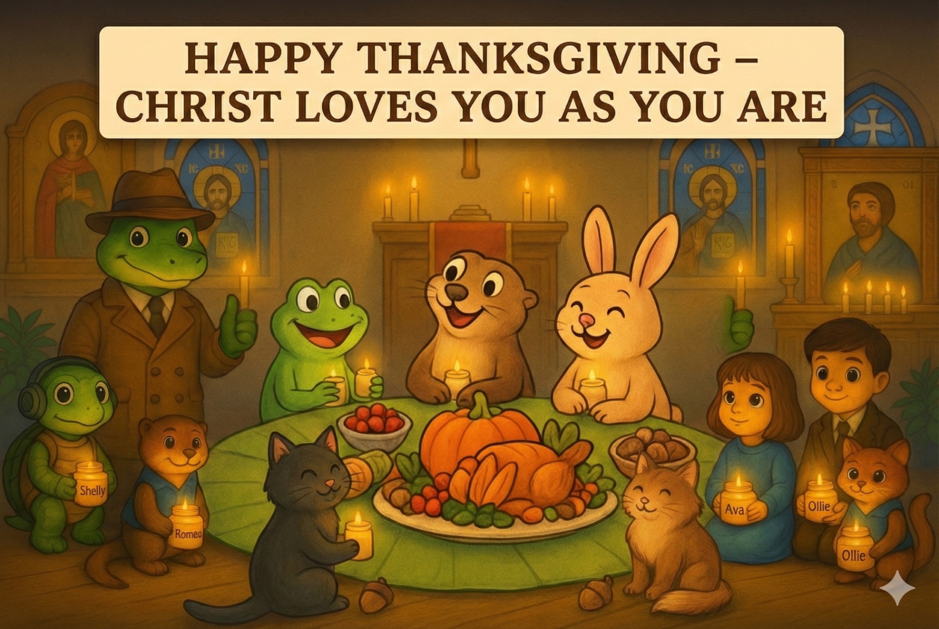 Whimsical Thanksgiving Swamp Gathering