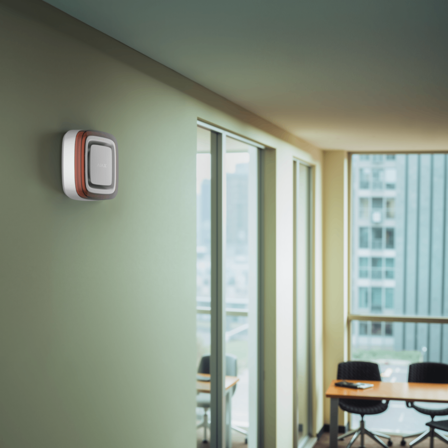 Modern Fire Alarm Sounder in Office