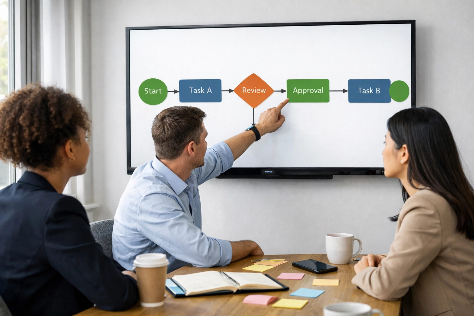 Marketing team collaborating on GTM tag request workflow and approval process