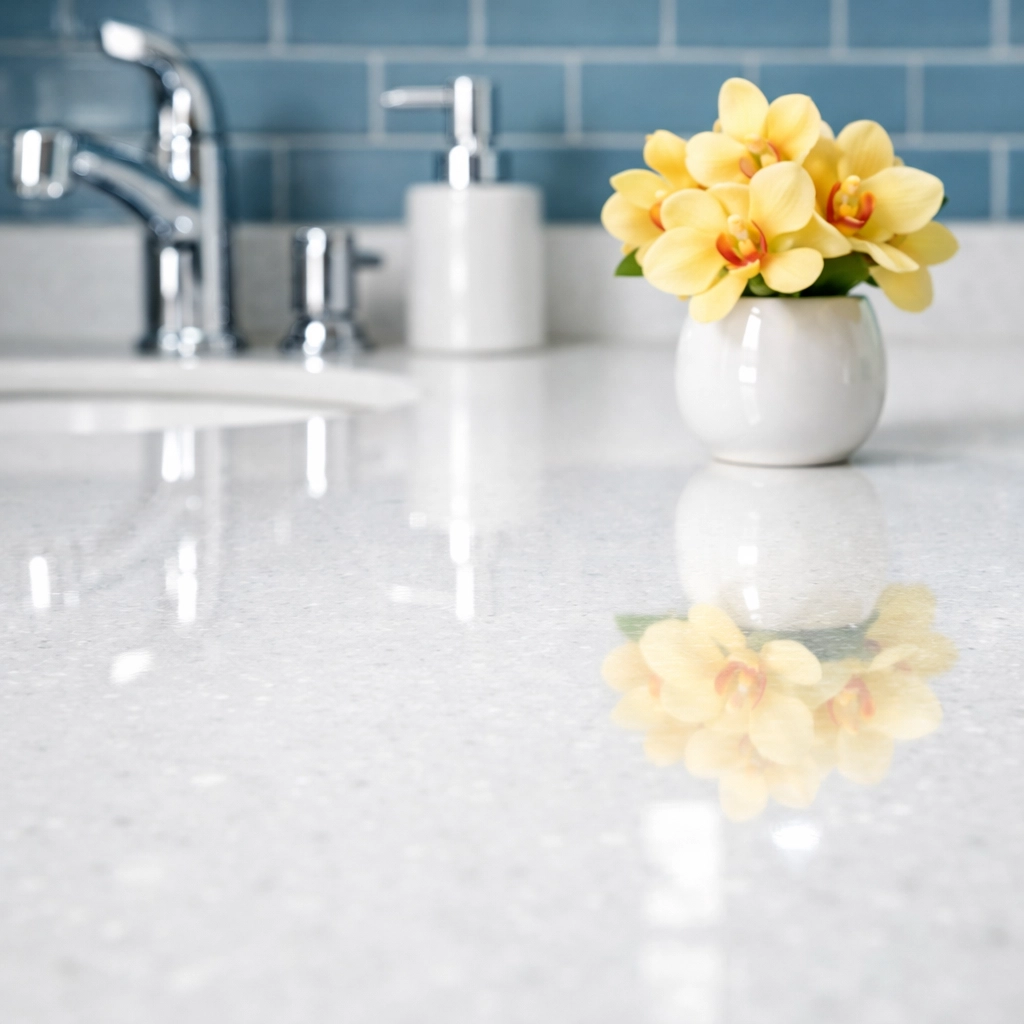 Close up of a sanitized countertop representing high standards for deep cleaning Lincoln.