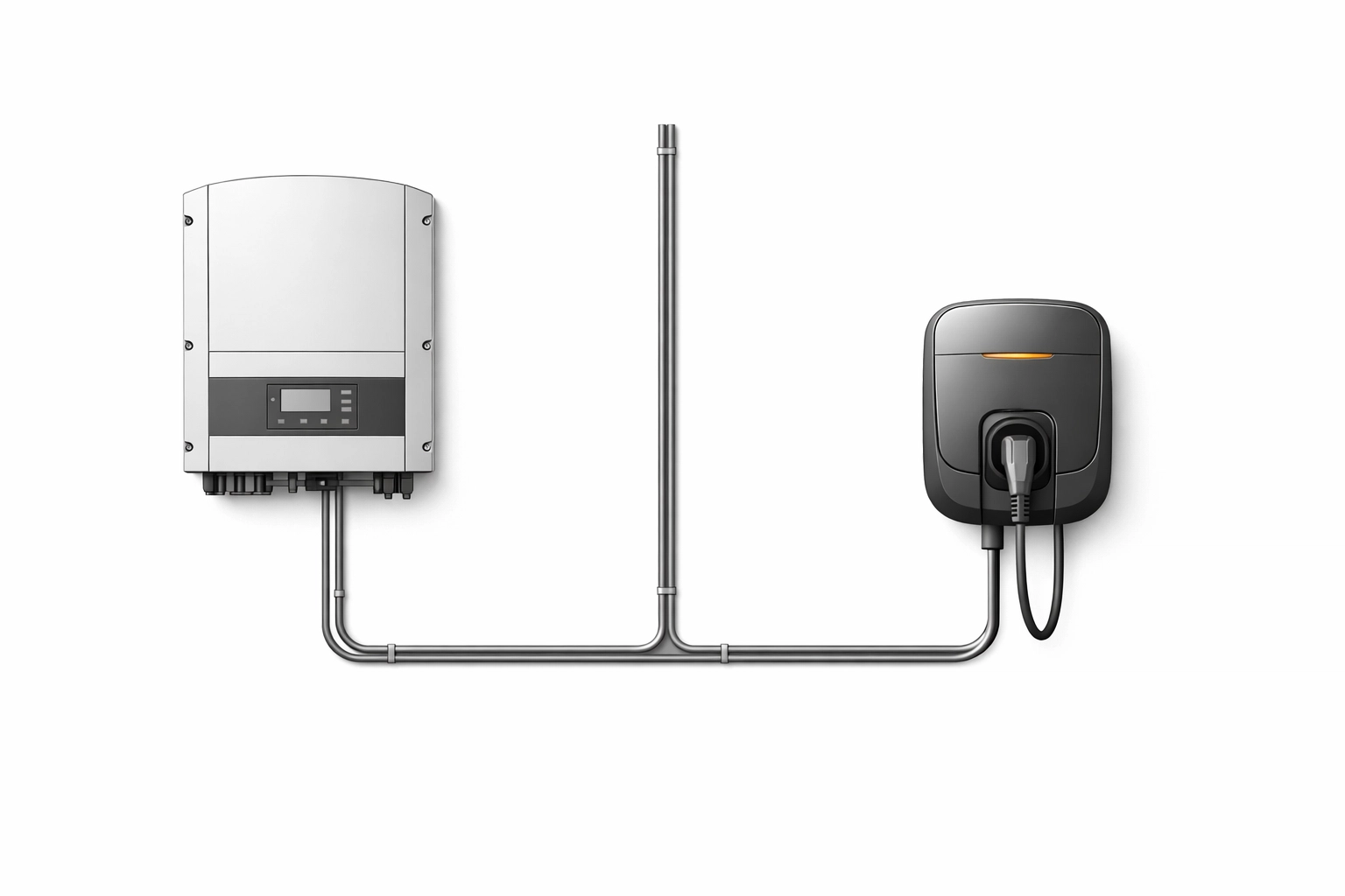 Vernetzte PV-Infrastruktur mit Wechselrichter und Wallbox für E-Mobilität in Wien.