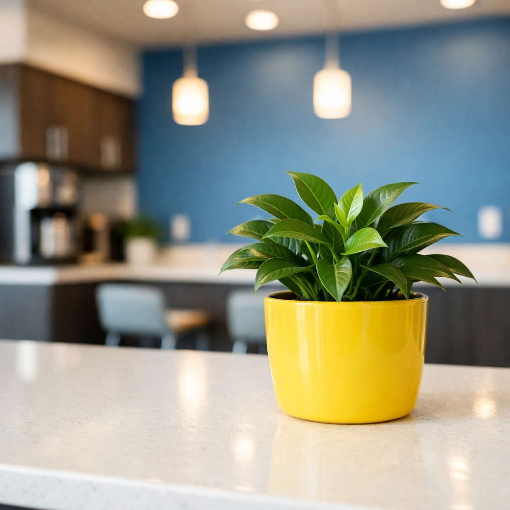 A pristine and fresh office breakroom featuring eco-friendly Commercial Cleaning Leominster standards.