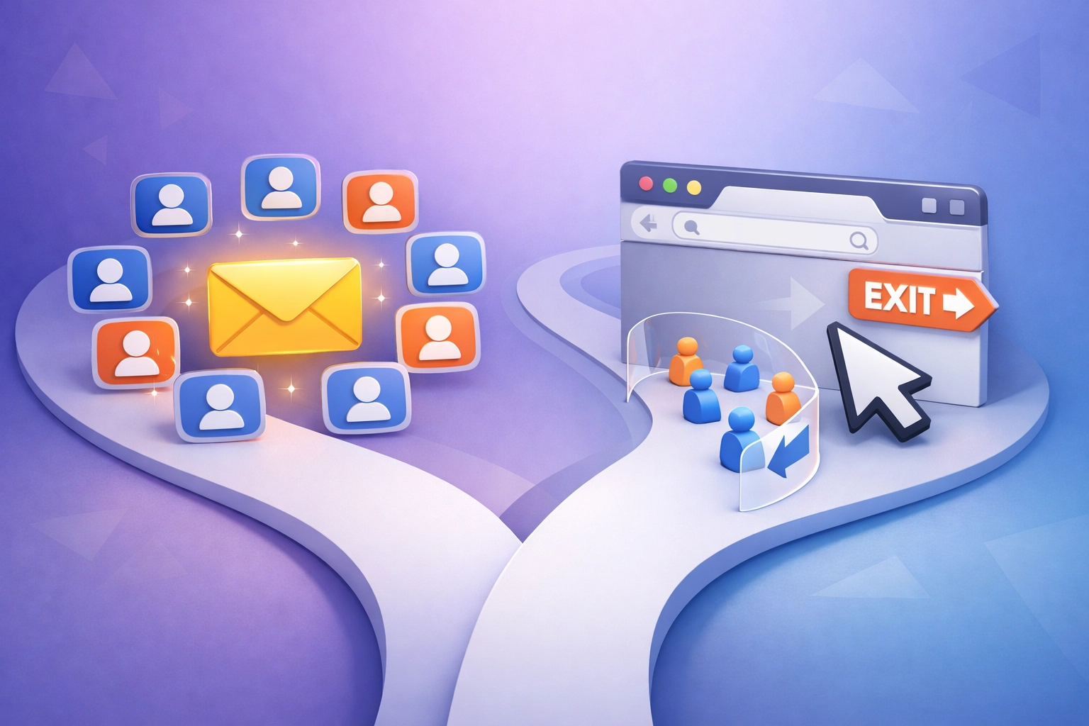 Solo ads vs exit intent traffic comparison showing email subscribers and website visitor capture