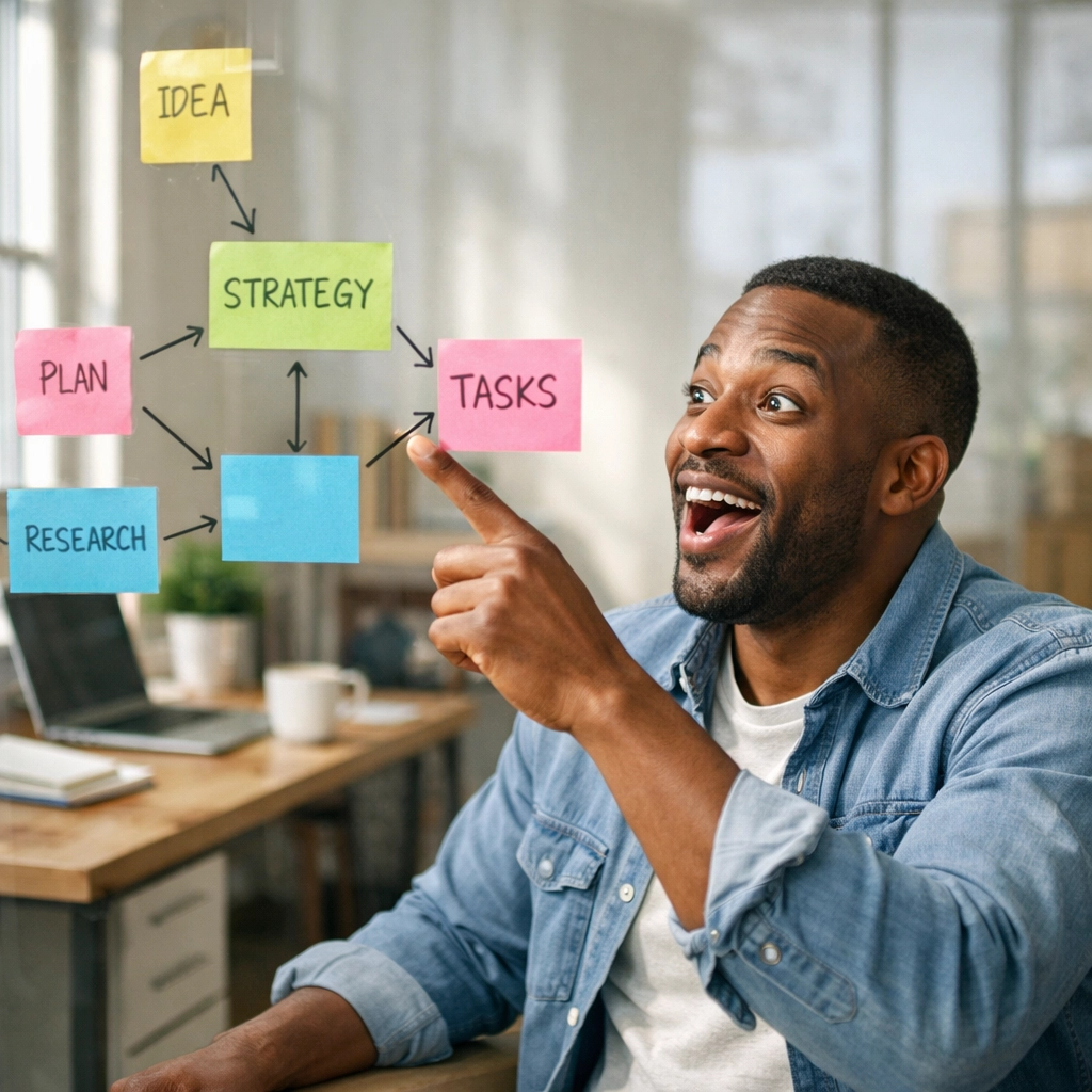 A man analyzing a chart to identify and break toxic family patterns and legacies.