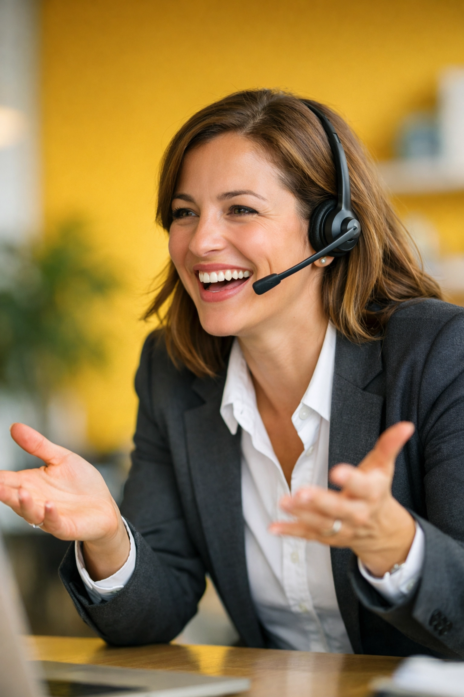 A smiling real estate ISA connecting with a lead through authentic human powered lead nurturing.