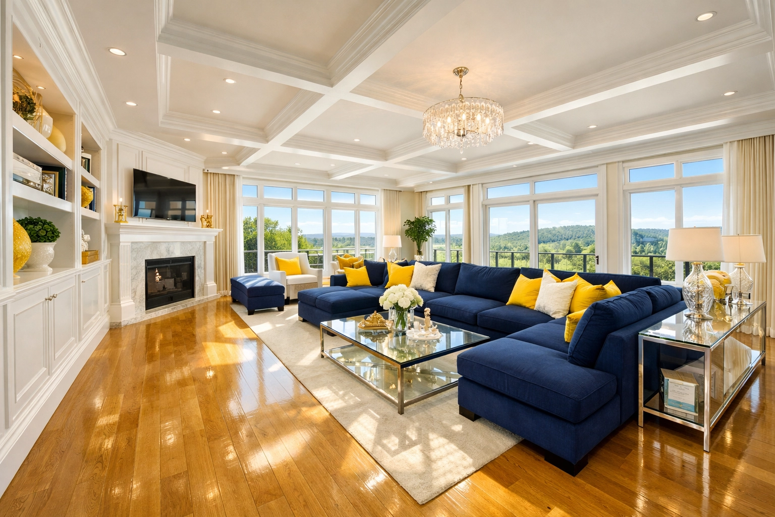 Immaculate sun-drenched Hamilton living room with gleaming hardwood floors and professional deep cleaning results.