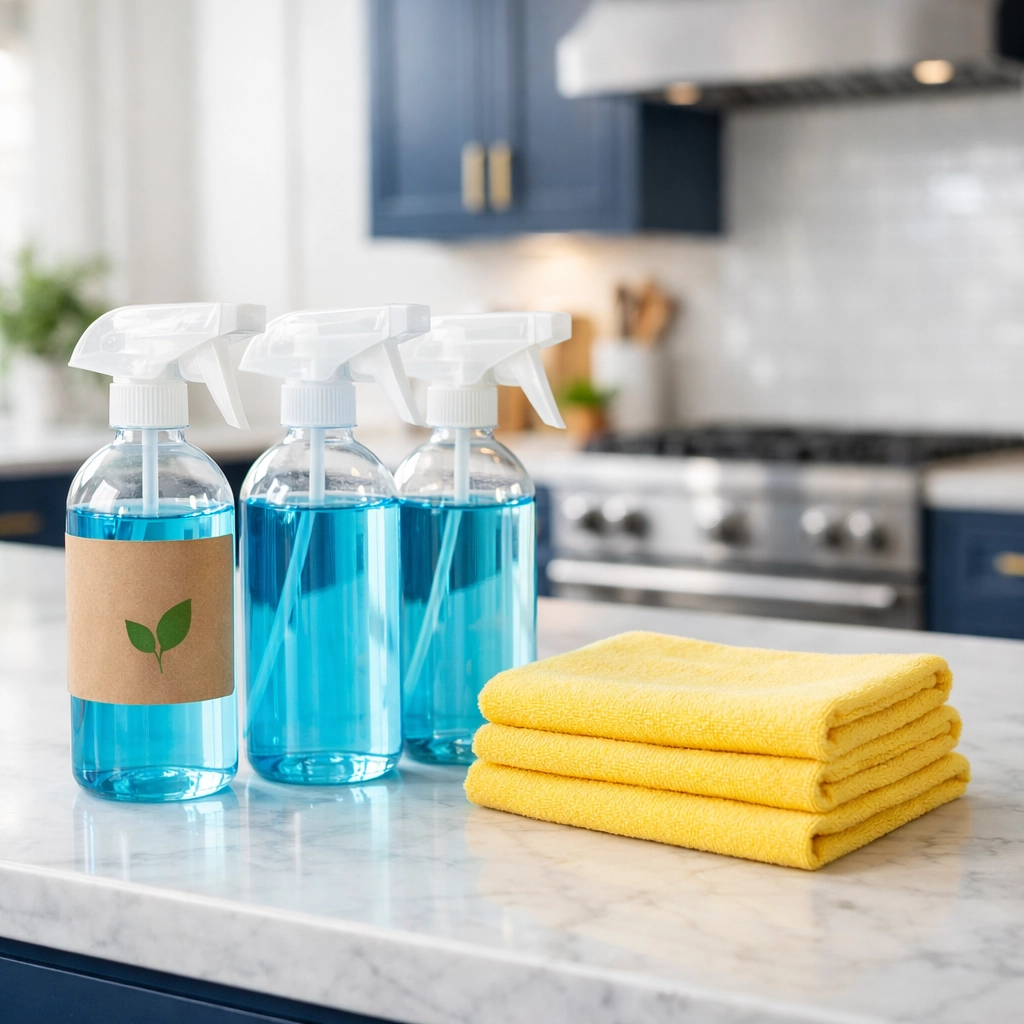 Eco-friendly house cleaning Worcester MA supplies used for professional deep cleaning results.