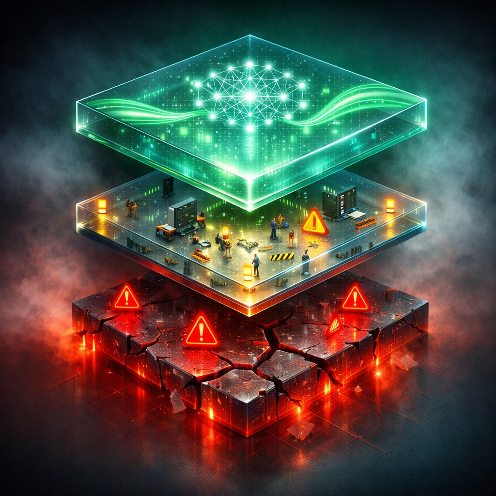 Agentic AI governance framework layers showing foundation requirements for ServiceNow ITOM success