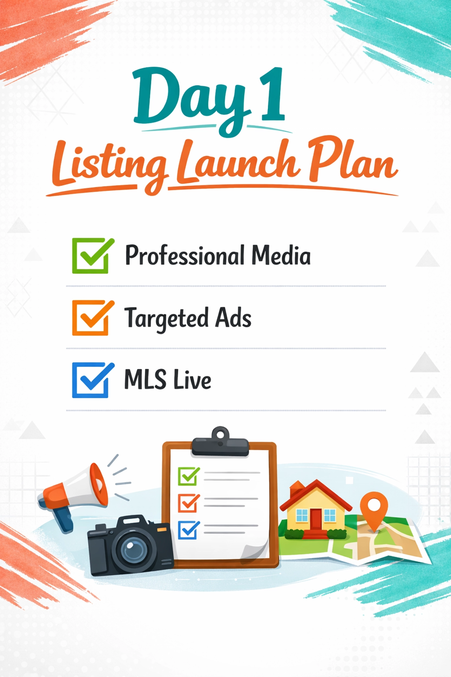 Day 1 listing launch checklist for Phoenix home sellers with marketing strategy steps