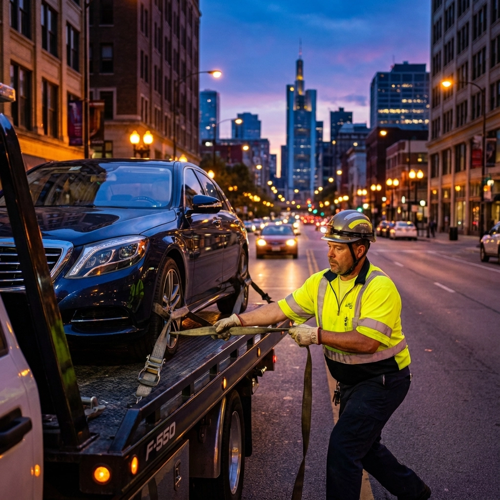 Repossession Insurance Program with man repossessing auto