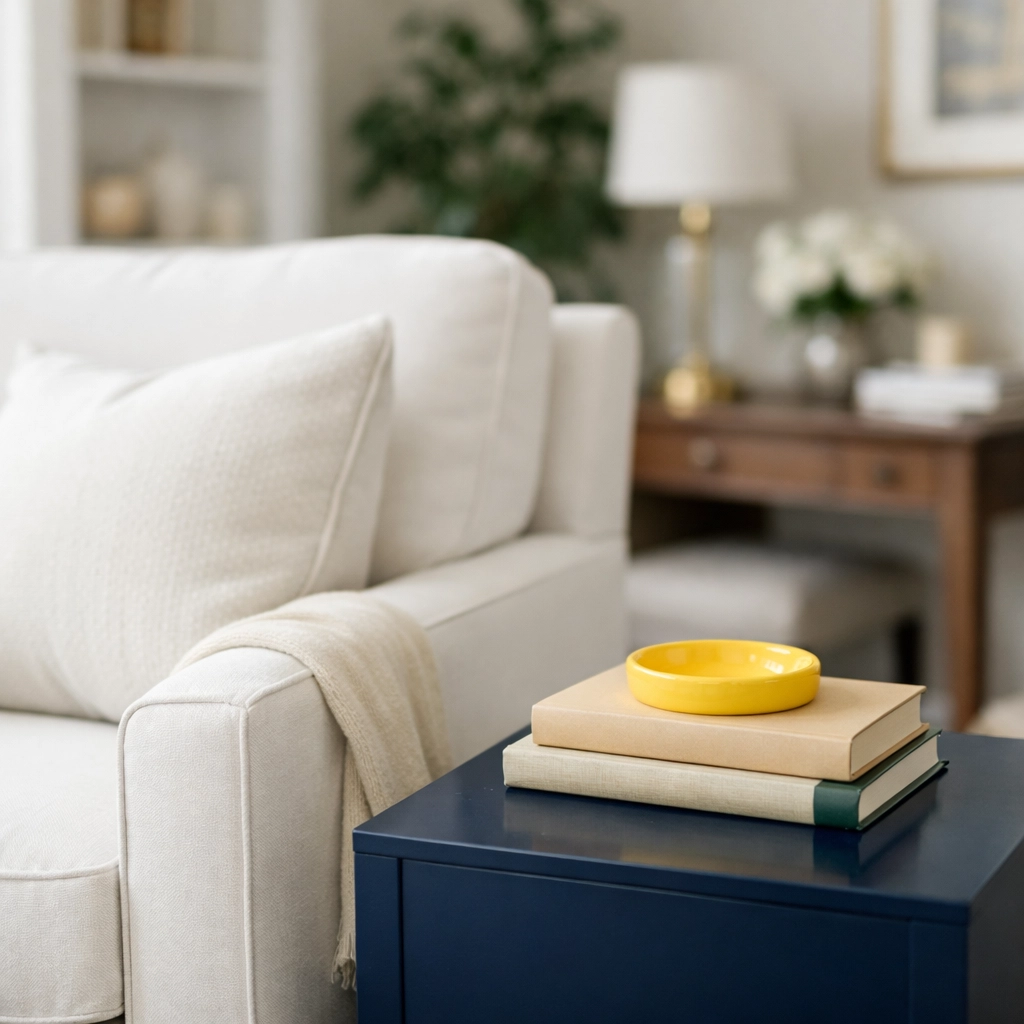 A dust-free and organized home office nook, perfectly maintained by professional cleaners.