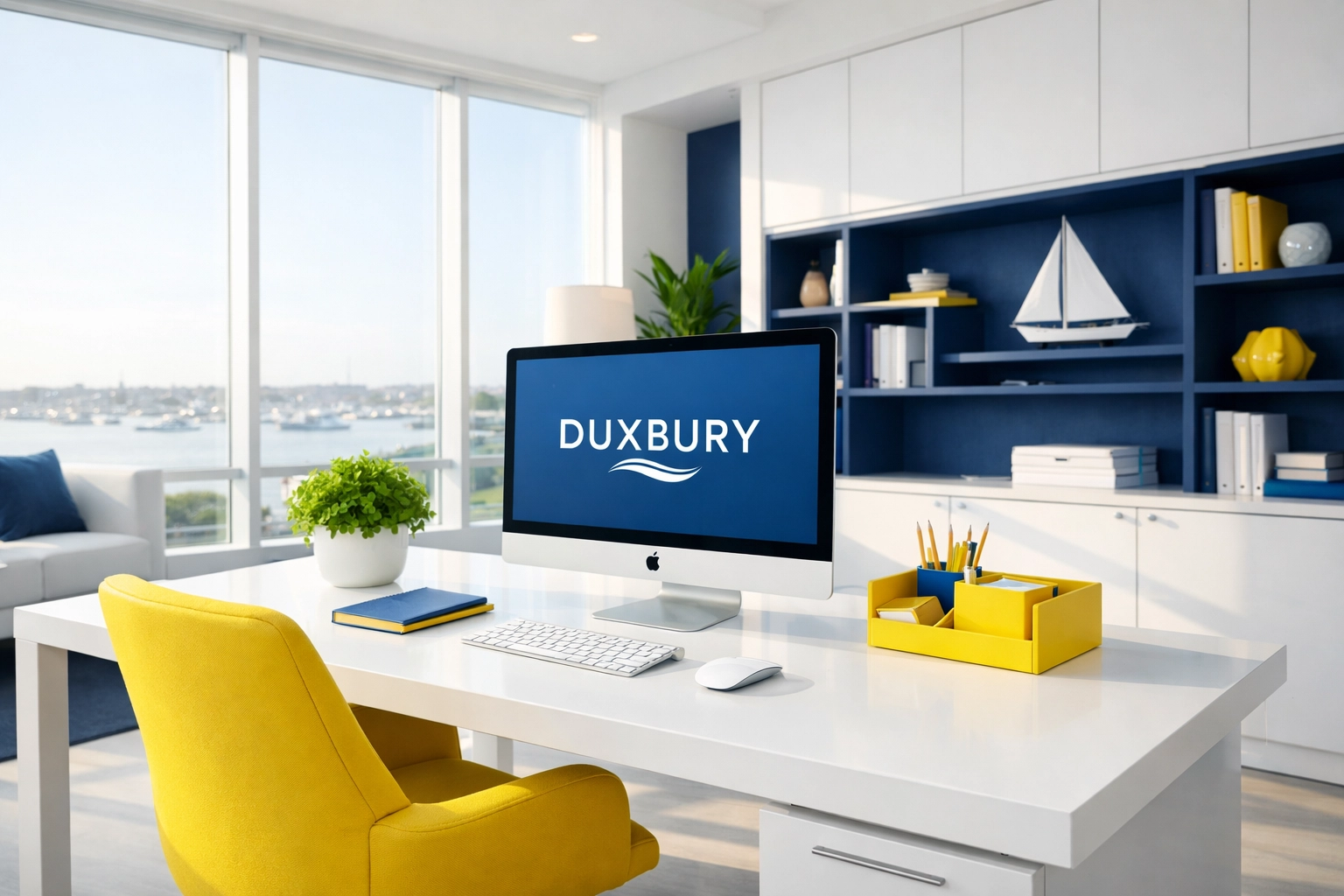 Clean and organized Duxbury office workspace promoting employee productivity and morale.