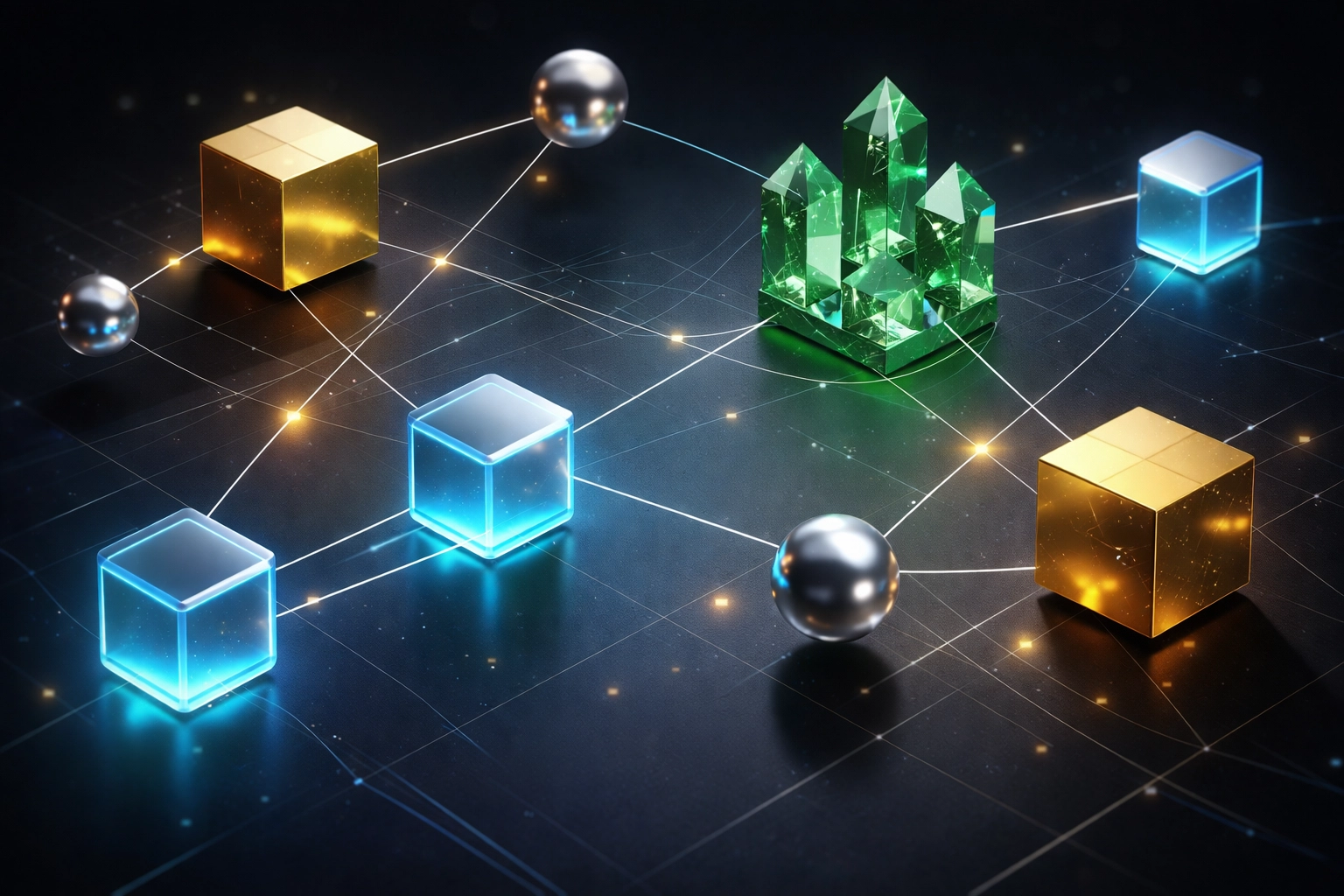 Illustration of various asset classes like stocks, bonds, real estate, and crypto connected, emphasizing true diversification strategies.